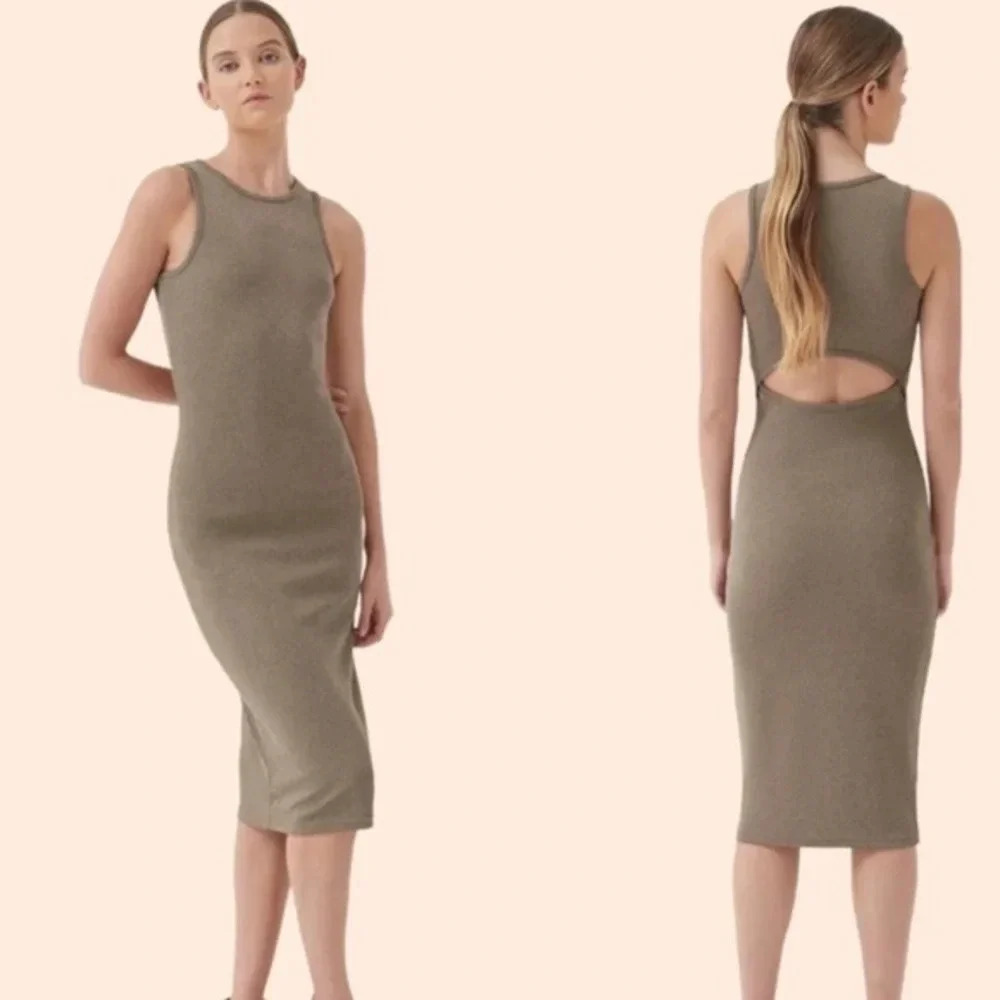 4th + Reckless Lucie Midi Dress Back Cutout Bodycon